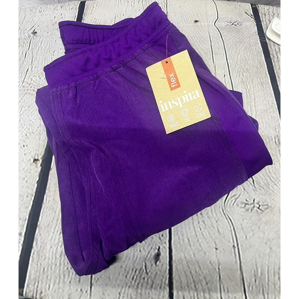 Inspira Flex‎ Scrub Pants Women's Sz. S New w/tags side pockets cuffed legs